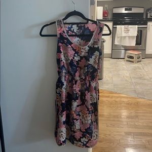 Black and pink flowered dress